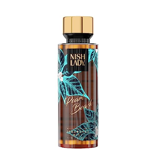 NishLady Body Mist - Fragrance Mist – Body Spray - Body Parfüm - 260 ml - Perfekte Wahl für Tägliche Erfrischung und Besondere Momente (260 ml (1er Pack), Pearl Beach) von nishlady