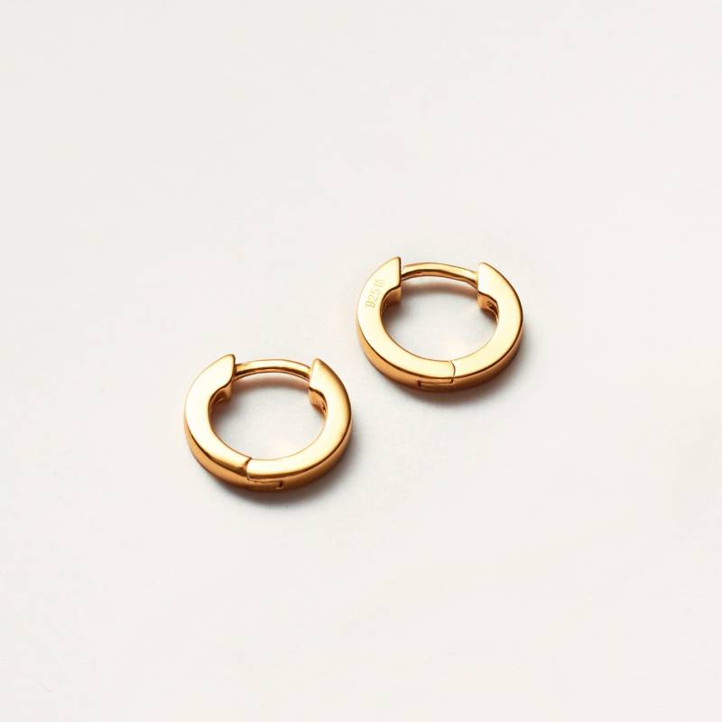 8 Mm "Easy' Huggies - 925 Sterling Silber 18K Vergoldet Mini Gold Stacker Creolen Stacking Hoops Für Sekunden von NisiJewelleryCo