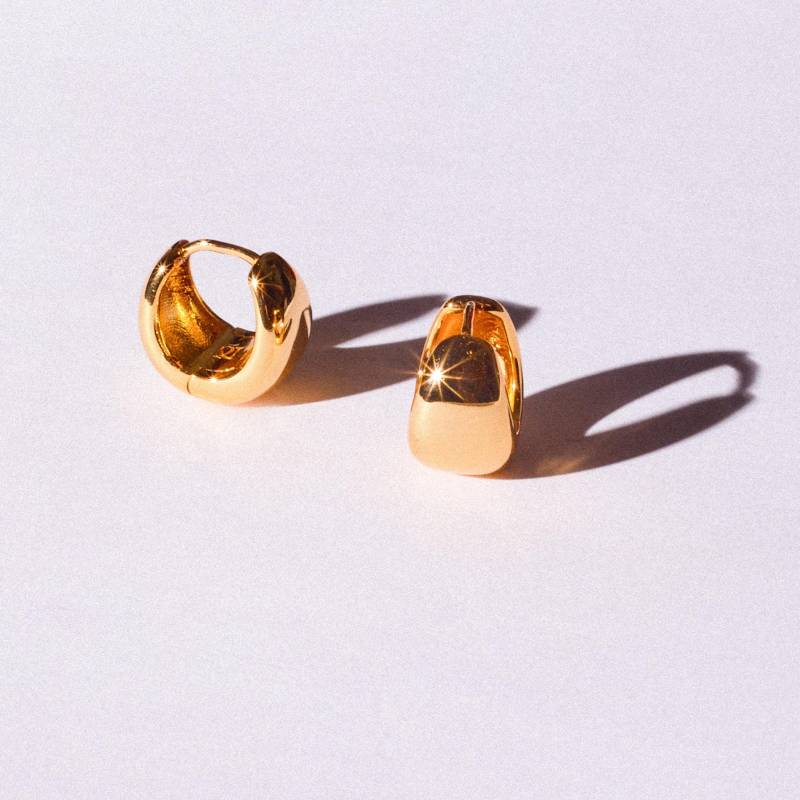 18K Vergoldete Breite Creolen Ohrringe Chunky Sterling Silber "Matilda' 18K Vergoldete Breite Creolen Ohrringe Chunky Sterling Silber "Matilda' von NisiJewelleryCo