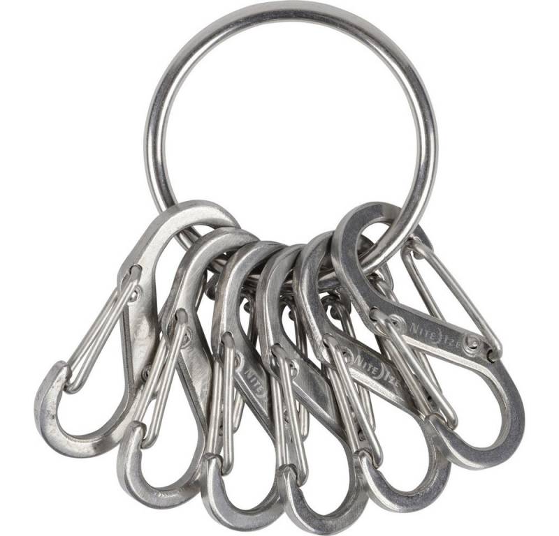 Nite Ize Schlüsselanhänger NITE Ize Schlüsselring NI-KRGS-11-R3 KeyRing 6 S-Biner Silber 1 St. von Nite Ize