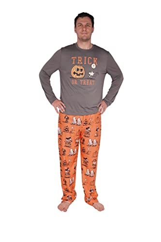 Nite Nite Munki Munki Unisex-Erwachsene Pyjama-Set mit Langen Ärmeln und Hose Pyjamaset, Peanuts Halloween, Medium von Nite Nite Munki Munki