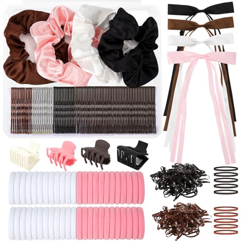 860-teiliges Haar-Zubehör-Set für Damen, Schleifen-Haarspangen, Haargummis, Bobby-Nadeln, Klauen-Haarspangen, nahtlose Baumwolle, Pferdeschwanz-Halter, Haarbänder, Gummi, elastische Haarbänder mit 860-teiliges Haar-Zubehör-Set für Damen, Schleifen-Haarspangen, Haargummis, Bobby-Nadeln, Klauen-Haarspangen, nahtlose Baumwolle, Pferdeschwanz-Halter, Haarbänder, Gummi, elastische Haarbänder mit von Nitelemn