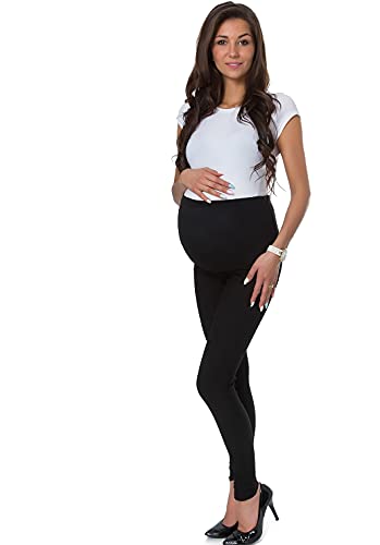 Damen Schwangerschafts-Leggings Umstands- Leggings Damen Umstandsleggings Strümpfe & Strumpfhosen/Leggins Farbe: Graphit /// Größe:406 (L) von Nitis Umstandsmode