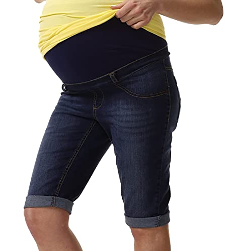 Umstandsmode/Capri Umstandshose Denim Caprihose Jeans-Shorts 9046-89-36 von Nitis Umstandsmode