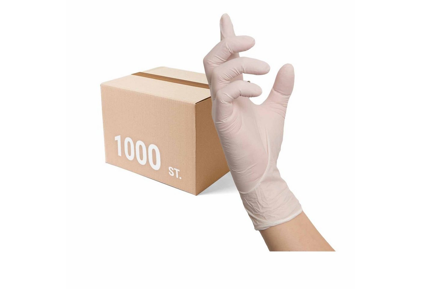 Nitras Medical Nitril-Handschuhe NITRAS Einmalhandschuhe White Wave 8310, puderfrei - VPE 10x 100 St. (Spar-Set) von Nitras Medical
