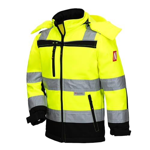 Kinder Hi-Vis Softshelljacke "7171KIDS" MOTION TEX KIDS (DE/NL/SE/PL, Numerisch, 98, 104, Regular) von Nitras