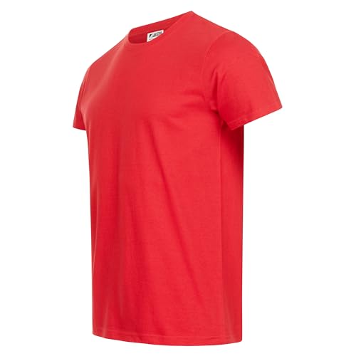 Nitras 5er Pack Motion TEX Light Arbeitsshirt Herren 100% Baumwolle rot Gr. L von Nitras