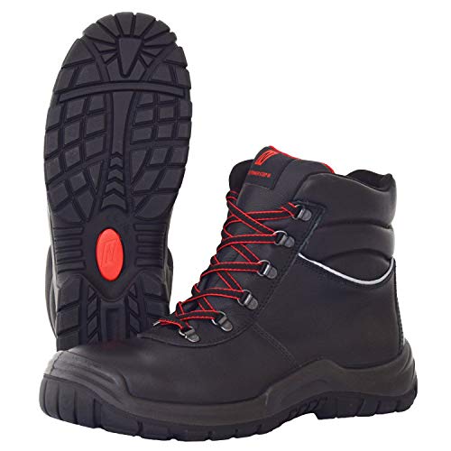 Nitras Arbeitsschuhe Herren S3 Power Step III 7213 - Hohe Sicherheitsschuhe Männer mit Stahlkappe HRO SRC Weite 11 Größe 42 von Nitras