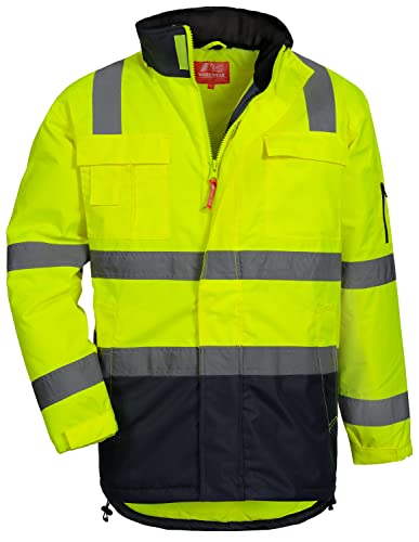 Nitras Herren Motion TEX VIZ Warnschutzparker Neongelb 2XL, Gelb, XXL von Nitras
