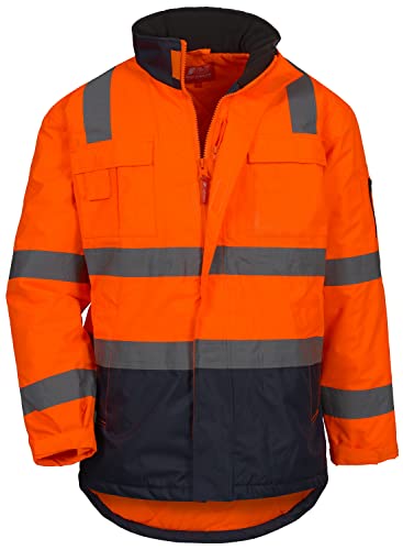 Nitras Herren Motion TEX VIZ Warnschutzparker Neonorange 2XL, Orange, XXL von Nitras