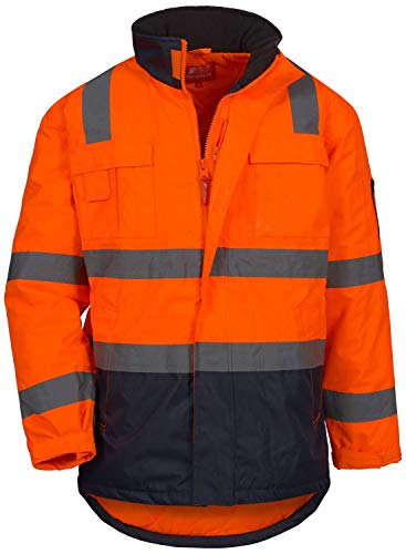 Nitras Herren Motion TEX VIZ Warnschutzparker Neonorange XL, Orange von Nitras