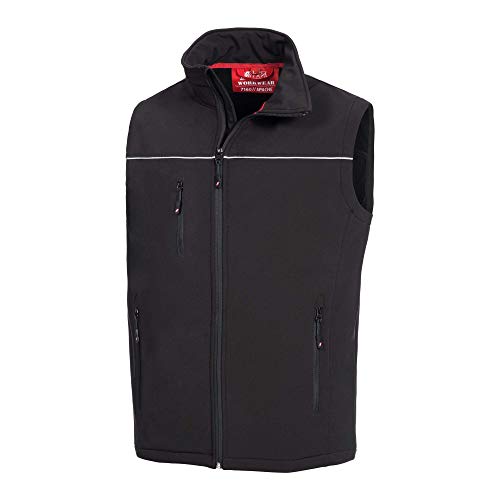 Nitras Herren Motion Tex Light Softshellweste, Schwarz, XL von Nitras