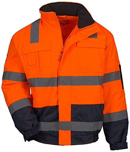 Nitras Herren Motion Tex Viz Pilotenjacke, Orange, XXL von Nitras