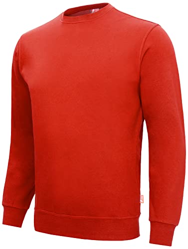 Nitras MOTION TEX LIGHT 7015 Arbeits-Pullover - leichter Baumwoll-Pulli - Sweater für die Arbeit - Rot - L von Nitras