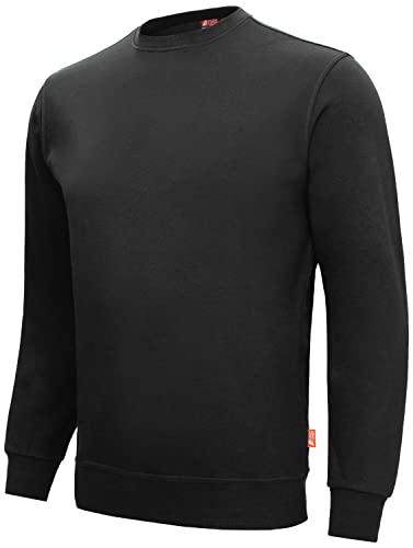 Nitras MOTION TEX LIGHT 7015 Arbeits-Pullover - leichter Baumwoll-Pulli - Sweater für die Arbeit - Schwarz - 3XL von Nitras