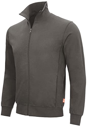 Nitras Motion TEX Light 7020 Arbeits-Pullover - Pulli mit Reißverschluss - Sweater für die Arbeit - Grau - L von Nitras