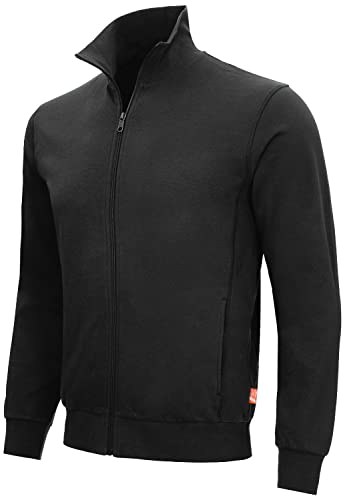 Nitras MOTION TEX LIGHT 7020 Arbeits-Pullover - Pulli mit Reißverschluss - Sweater für die Arbeit - Schwarz - L von Nitras