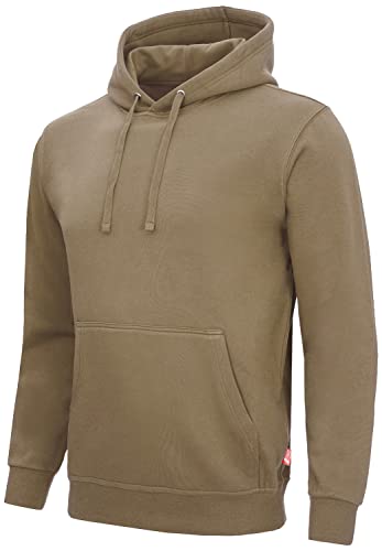 Nitras MOTION TEX LIGHT 7025 Arbeits-Kapuzen-Pullover - Pulli mit Kapuze - Hoodie für die Arbeit - Khaki - 6XL von Nitras