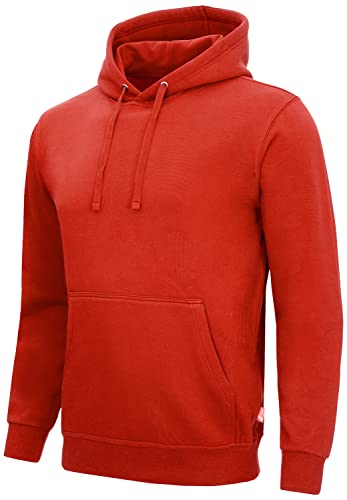 Nitras MOTION TEX LIGHT 7025 Arbeits-Kapuzen-Pullover - Pulli mit Kapuze - Hoodie für die Arbeit - Rot - 3XL von Nitras