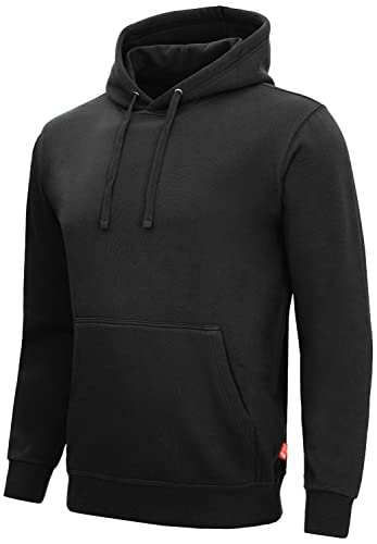 Nitras MOTION TEX LIGHT 7025 Arbeits-Kapuzen-Pullover - Pulli mit Kapuze - Hoodie für die Arbeit - Schwarz - 4XL von Nitras