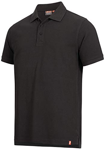 Nitras Motion TEX Light Arbeits-T-Shirt - Kurzarm-Polo-Hemd aus 100% Baumwolle - für die Arbeit - Schwarz - M von Nitras
