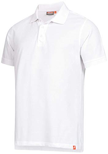 Nitras Motion TEX Light Arbeits-T-Shirt - Kurzarm-Polo-Hemd aus 100% Baumwolle - für die Arbeit - Weiß - L von Nitras