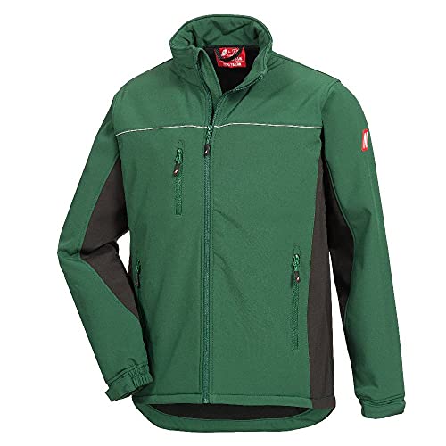 Nitras Motion TEX Light - Herren Softshell-Arbeitsjacke | Wasser- und Windabweisende Softshelljacke - Grün/Schwarz Gr 4XL von Nitras