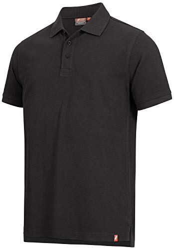 Nitras Motion TEX Light Arbeits-T-Shirt - Kurzarm-Polo-Hemd aus 100% Baumwolle - für die Arbeit - Schwarz - 3XL von Nitras