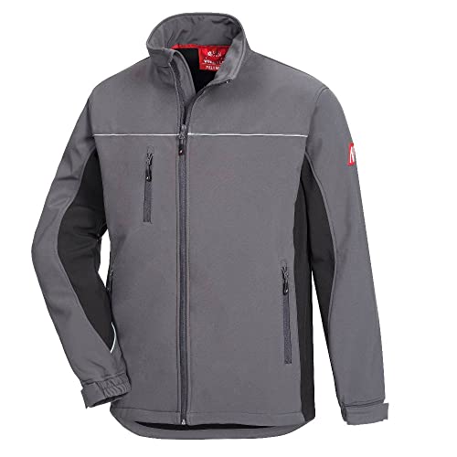 Nitras Motion TEX Light Softshell-Arbeitsjacke - Leichte Herren-Softshelljacke Grau/Schwarz XL von Nitras