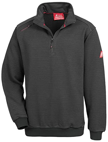Nitras Herrenpullover Motion TEX Plus für die Arbeit mit Gummibund & hohen Stehkragen in Schwarz Größe S von Nitras