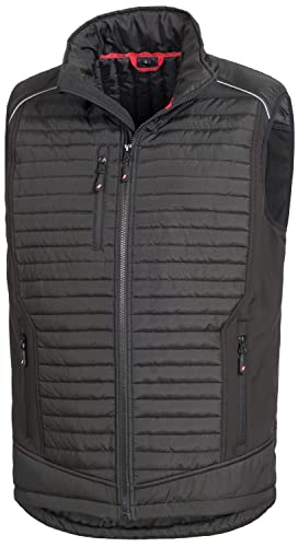 Nitras Motion Tex Plus 7660 Softshellweste - windfeste Outdoor-Weste für die Arbeit - Schwarz - 5XL von Nitras