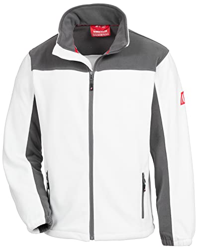 Nitras MOTION TEX PLUS Fleecejacke - windfeste Jacke für Freizeit & Arbeit in Weiß Größe XXL von Nitras