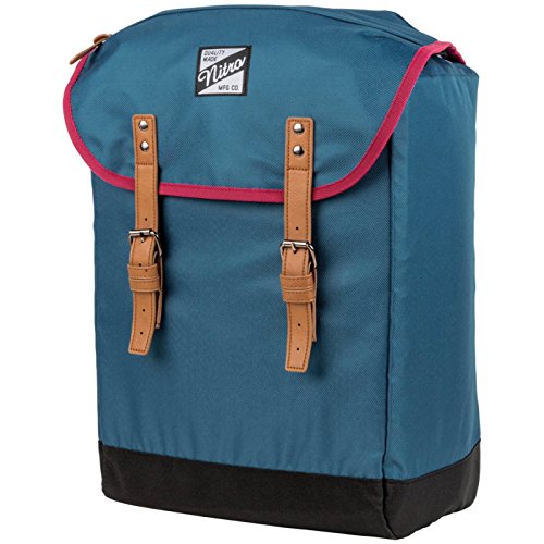 Venice Urbaner Freizeit Damen Herren Rucksack Im Retro Look Mit Gepolstertem 15'' Laptop Fach Schulrucksack Wanderrucksack Streetpack, Blue Steel, 28L von Nitro