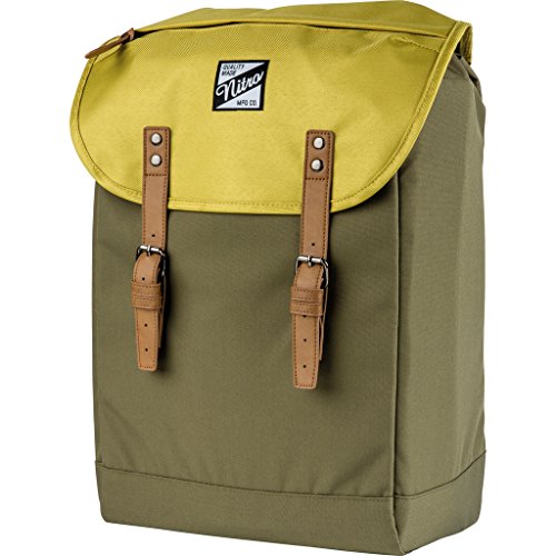 Venice Urbaner Freizeit Damen Herren Rucksack Im Retro Look Mit Gepolstertem 15'' Laptop Fach Schulrucksack Wanderrucksack Streetpack, Golden Mud, 28L von Nitro