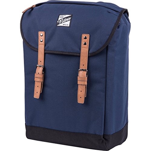 Venice Urbaner Freizeit Damen Herren Rucksack Im Retro Look Mit Gepolstertem 15'' Laptop Fach Schulrucksack Wanderrucksack Streetpack, Indigo, 28L von Nitro