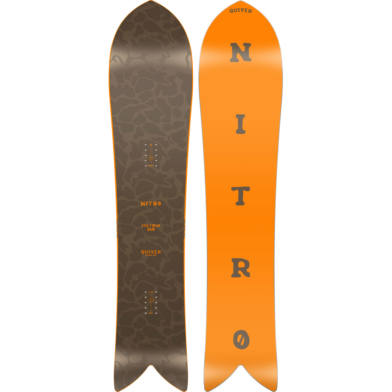 Nitro Herren Powder Snowboard FINTWIN von Nitro