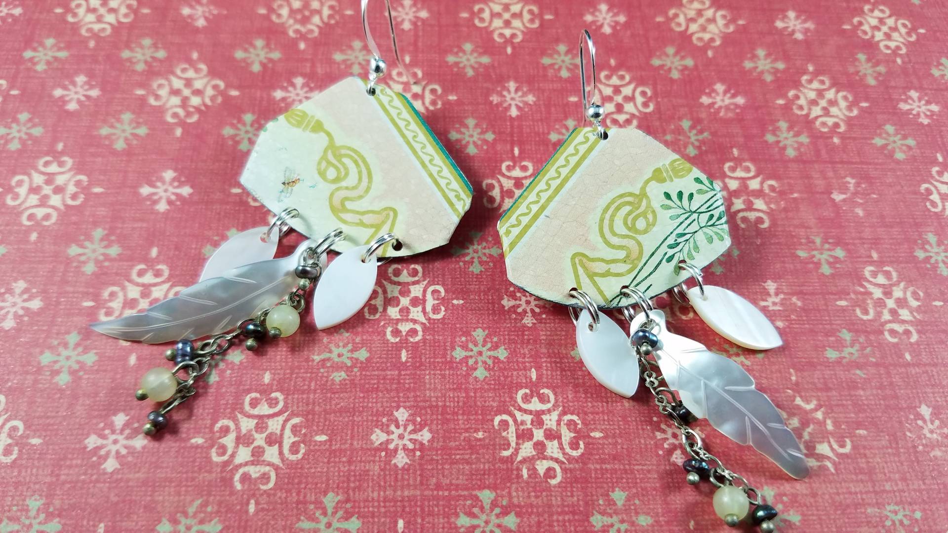 Art Deco Blech Boho Ohrringe von NittanyMountain