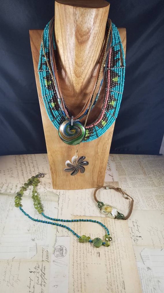 Regenwald Boho Vintage Schmuckset #1 von NittanyMountain