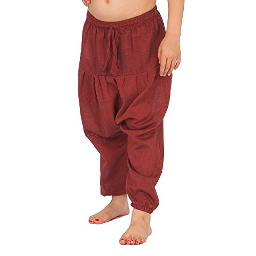 Nitya Design Haremshose für Kinder Plain Pumphose Aladinhose Pluderhose rot 98/104 von Nitya Design