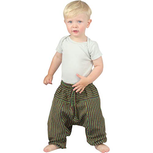 Nitya Design Haremshose für Kinder Stripe Pumphose Aladinhose Pluderhose Rasta 116/122 von Nitya Design