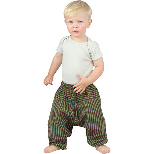 Nitya Design Haremshose für Kinder Stripe Pumphose Aladinhose Pluderhose Rasta 134/140 von Nitya Design