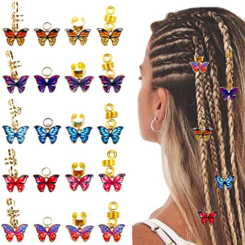 Niuhong 20 Pcs Braids Schmuck Schmetterling Zöpfe Metal Cuffs Loc Clips Haarschmuck Dreadlocks Haarspiralen Haarperlen Dread Lock Legierung Haareflechten Haar Geflecht Ringe DIY Frauen Und Männer Niuhong 20 Pcs Braids Schmuck Schmetterling Zöpfe Metal Cuffs Loc Clips Haarschmuck Dreadlocks Haarspiralen Haarperlen Dread Lock Legierung Haareflechten Haar Geflecht Ringe DIY Frauen Und Männer von Niuhong