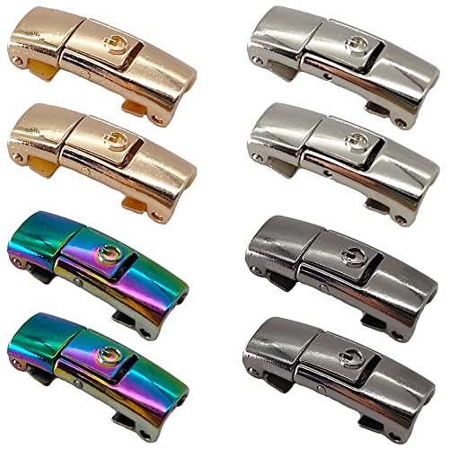 Niuhong 8 Pcs Schuhsenkel Verschlüsse Schnürsenkel Ohne Binden Lazy Schuhband Schnalle Elastische Schnürsenkel Verschluss Sportschuhe Freizeitschuhe Wanderschuhe Kinder Erwachsene von Niuhong