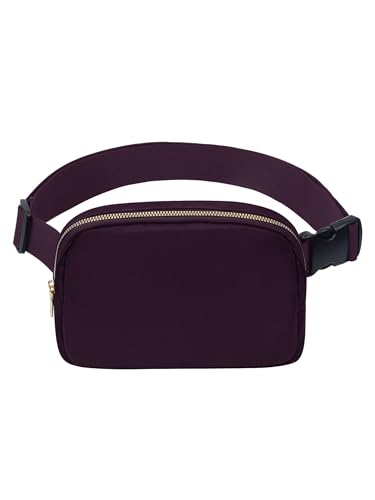 Everywhere Gürteltasche für Damen und Herren, modische Mini-Hüfttasche, leichte Umhängetaschen mit verstellbarem Riemen, kleine Bauchtaschen für Laufen, Reisen, Radfahren im Freien, Einkaufen, Dunkles von Niumike