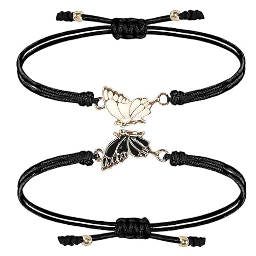 2 Stück Freundschaftsarmbänder, Schmetterling Armband, Freundschaftsarmband mit Schmetterling Armband, Beste Freundin Armband, Freundschaftsarmband Damen, Geschenke für Paare und beste Freundin (A) 2 Stück Freundschaftsarmbänder, Schmetterling Armband, Freundschaftsarmband mit Schmetterling Armband, Beste Freundin Armband, Freundschaftsarmband Damen, Geschenke für Paare und beste Freundin (A) von Niumowang