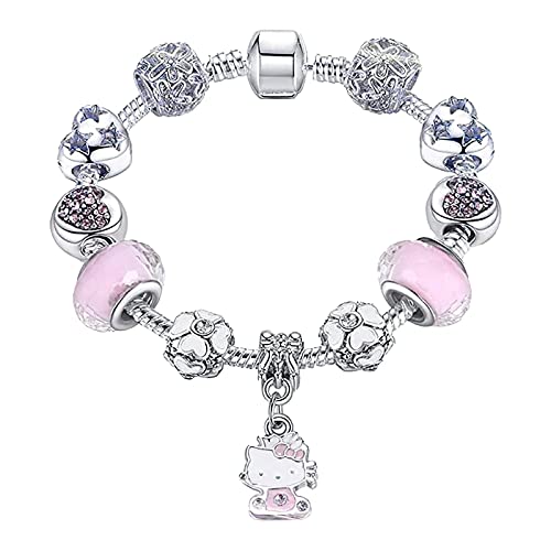 Niumowang Hello Kitty Armbänder, Charm , Edelstahl Armreif, Personalisierte , Geschenk für Mädchen und Kinder von Niumowang