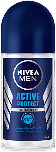 NIVEA MEN Active Protect Deo Roll-On im 6er Pack (6 x 50 ml), Antitranspirant Roller für ein frisches Hautgefühl, Deodorant mit 48h Schutz von Nivea Men