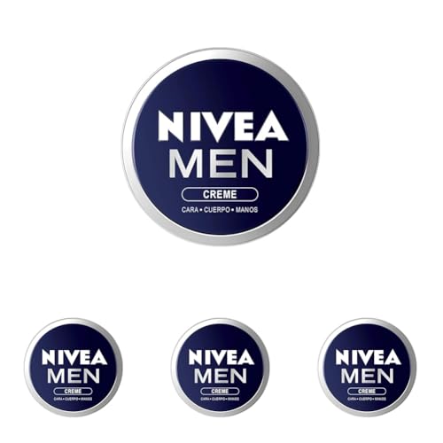 NIVEA MEN Creme (1 x 150 ml), crema para hombres, crema para cara, crema corporal hidratante, crema multiusos hidratante para el cuidado de la piel masculina (Packung mit 4) von Nivea Men