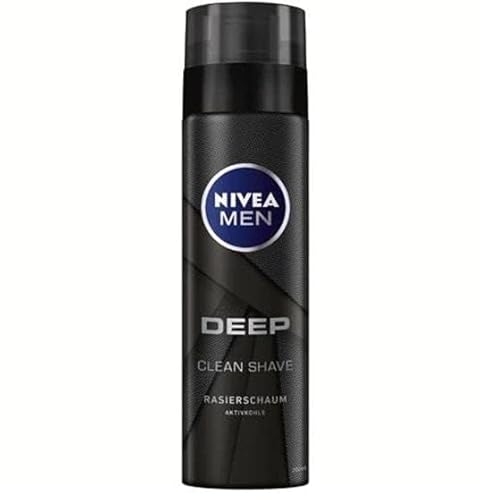 NIVEA MEN Deep Control Rasierschaum (200 ml), Rasierschaum für eine angenehme Rasur, Rasierschaum für Herren mit Black Carbon von Nivea Men