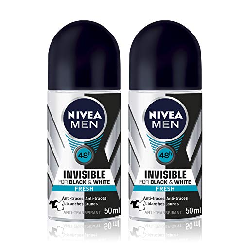NIVEA MEN Deodorant aus Bille Invisible For Black & White Fresh 50 ml, 2 Stück von NIVEA MEN